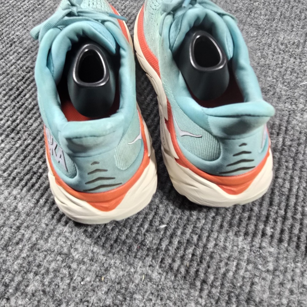 Hoka Clifton 8 Shoes Womens Size 8 B‎ Teal Orange Running Athletic Sneakers AEBL - Picture 4 of 15